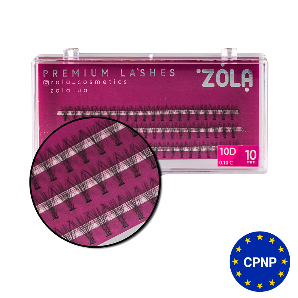 ラッキー　10枚 ZOLA Вії-пучки 10D 10 mm купити в офіційному інтернет-магазині ZOLA