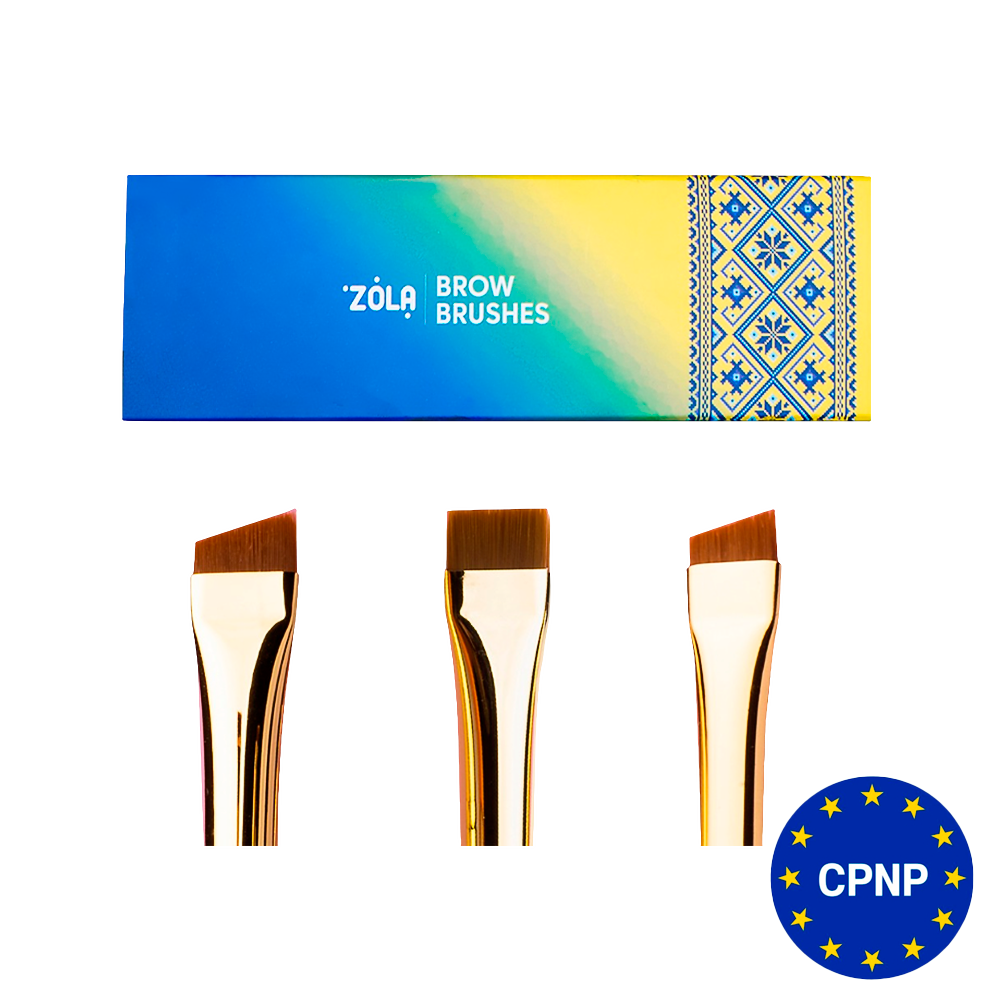 Zola Набір пензлей для фарбування брів BROW BRUSHES UKRAINIAN