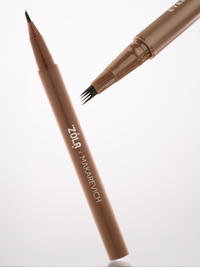 ZOLA x Makarevich Лайнер для бровей c квадро-кистью Light Brown - 4