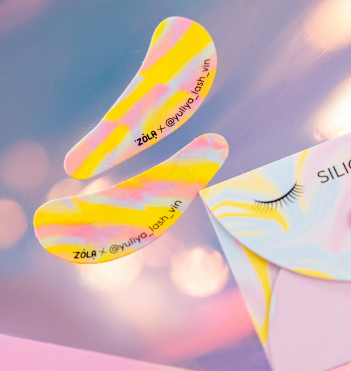 ZOLA x Yuliya Lash Vin Многофункциональные силиконовые патчи Желто-розово-голубые Разводы - 3