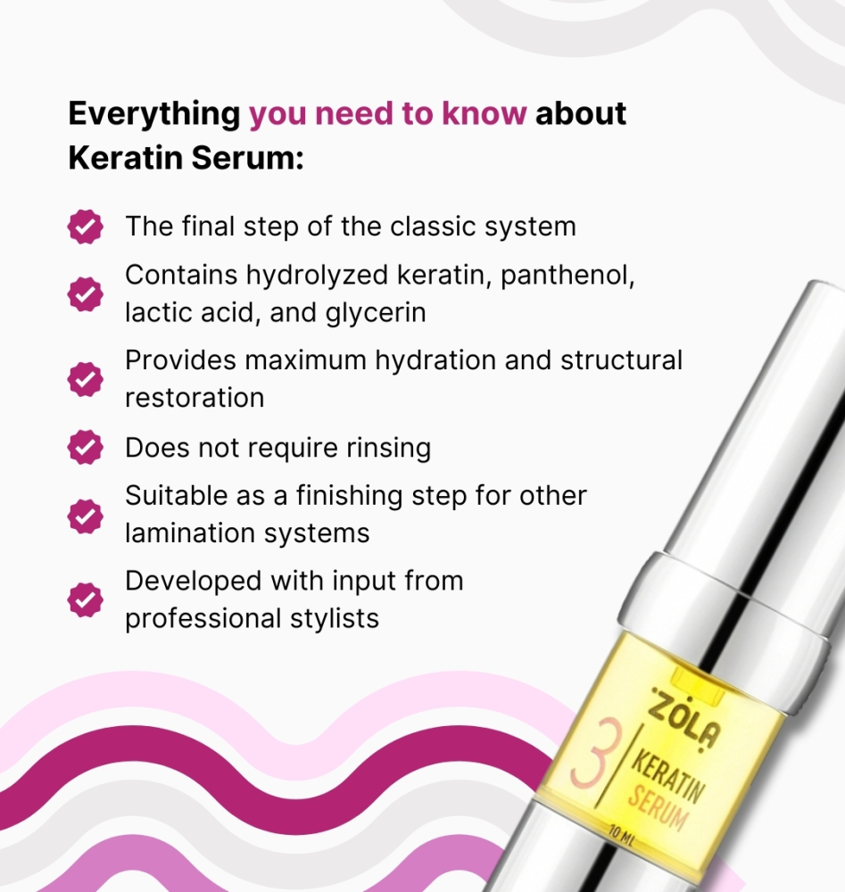 ACSセラム　3個セット ZOLA Silver Состав для ламинирования 03 Keratin Serum купить в