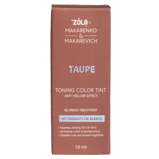 ZOLA x Makarenko x Makarevich Тонуюча фарба Toning Color Tint Taupe 10 мл. - 1