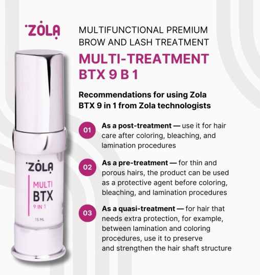ZOLA Багатофункціональний преміальний засіб для брів та вій MULTI-TREATMENT BTX 9 в 1 - 7 ZOLA Багатофункціональний преміальний засіб для брів та вій MULTI-TREATMENT BTX 9 в 1 - 7