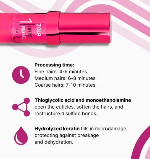 ZOLA Color Lab Состав для ламинирования 01 Lifting Pink Gel - 6