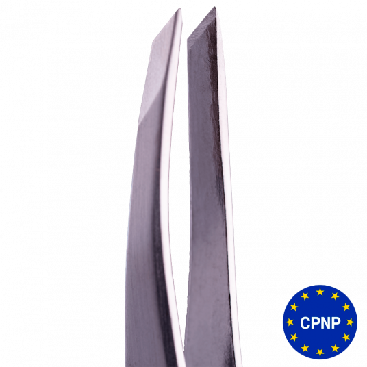 ZOLA Color Series Пінцет скошений професійний для брів SILVER - 1