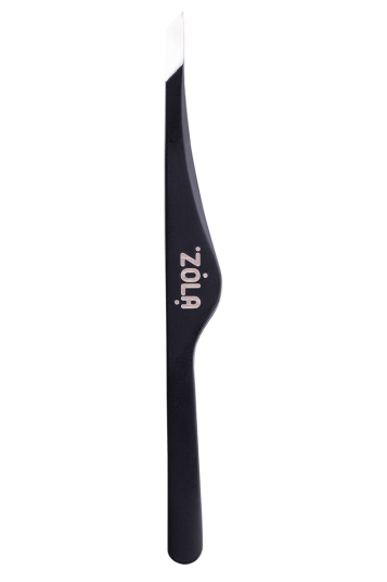 ZOLA Пинцет скошенный профессиональный для бровей BLACK - 2 ZOLA Пинцет скошенный профессиональный для бровей BLACK - 2