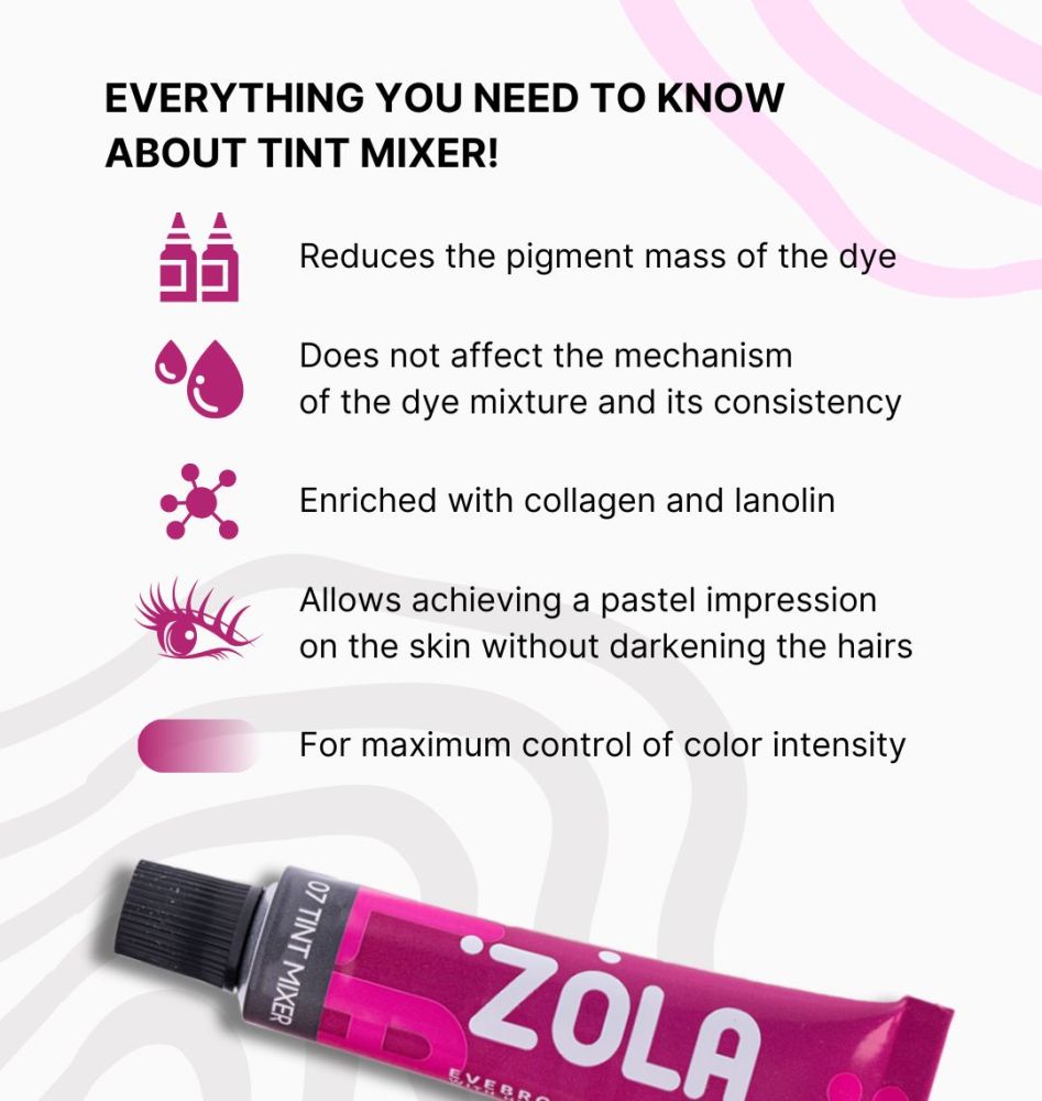 ZOLA Краска для бровей База Eyebrow Tint Base With Collagen 07