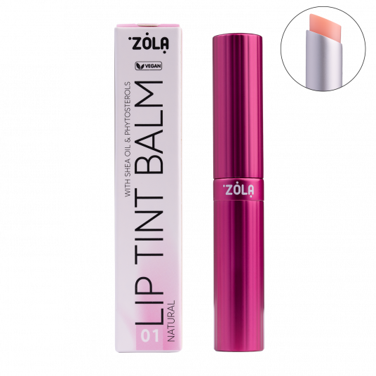 ZOLA Відтінковий бальзам для губ Lip Tint Balm (01 Natural) - 1