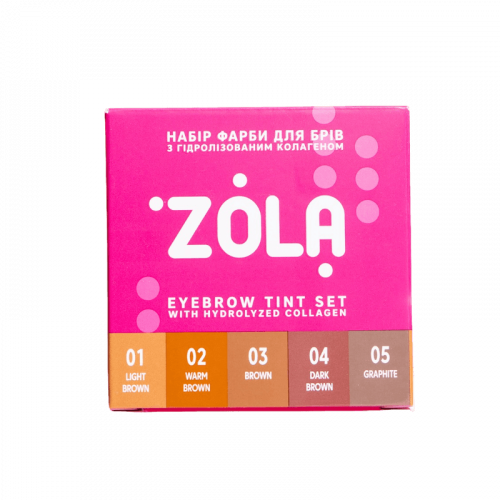 ZOLA Set of Eyebrow Tint With Collagen Sachet 5x5ml (5 colors) - 1