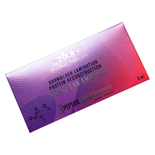 ZOLA x Yuliya Lash Vin COLOR LAB EMOTION Склад для ламінування в саше 03 PEPTIDE BLOOM THERAPY (3 х 1 мл) - 2