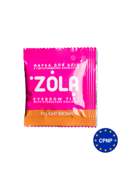 ZOLA Фарба для брів в саше з колагеном Eyebrow Tint With Collagen 01 Light Brown 5 мл.