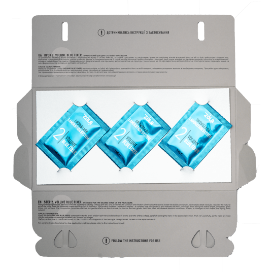 ZOLA Color Lab Набор в саше 02 Volume Blue Fixer (3 х 1 мл) - 2