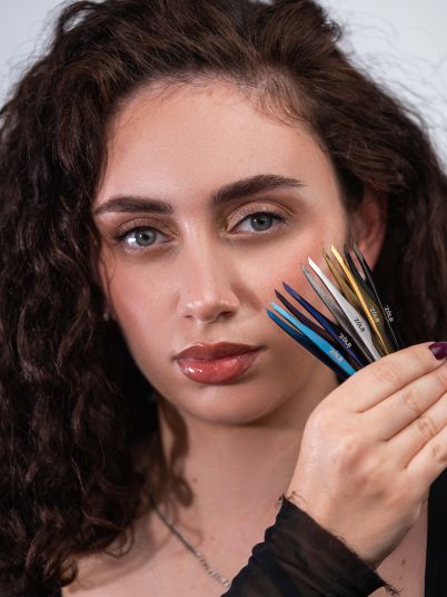 ZOLA Professional tweezers premium series BLUE - 8 ZOLA Professional tweezers premium series BLUE - 8