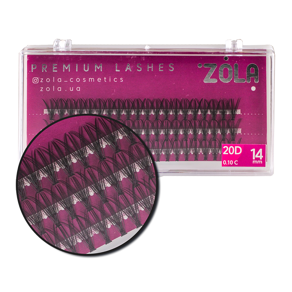 ZOLA Вії-пучки 20D 14 mm купити в офіційному інтернет-магазині ZOLA