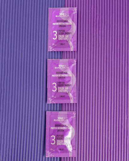 ZOLA x Yuliya Lash Vin COLOR LAB EMOTION Склад для ламінування в саше 03 PEPTIDE BLOOM THERAPY (3 х 1 мл) - 3 ZOLA x Yuliya Lash Vin COLOR LAB EMOTION Склад для ламінування в саше 03 PEPTIDE BLOOM THERAPY (3 х 1 мл) - 3