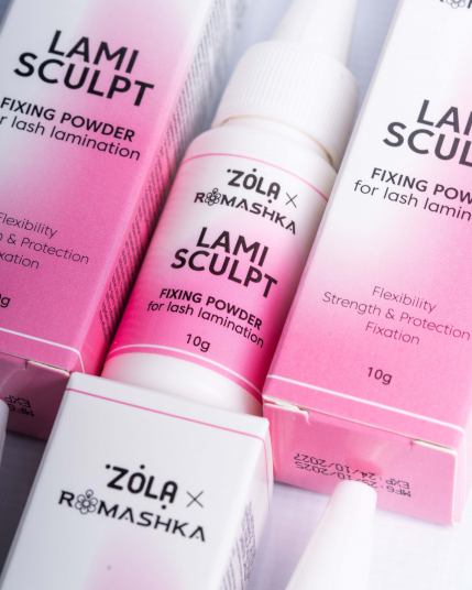 ZOLA x Romashka Фиксирующая пудра для ламинирования ресниц LamiSculpt 10 г - 4