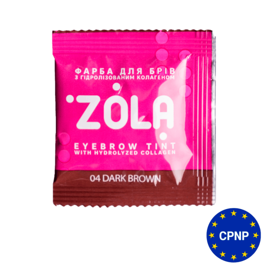 ZOLA Краска для бровей в саше с коллагеном Eyebrow Tint With Collagen 04 Dark Brown 5 мл. - 1