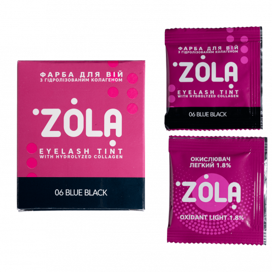 ZOLA Eyelash tint in a sachet with collagen Eyebrow Tint With Collagen 06 Blue Black 5 ml. - 1