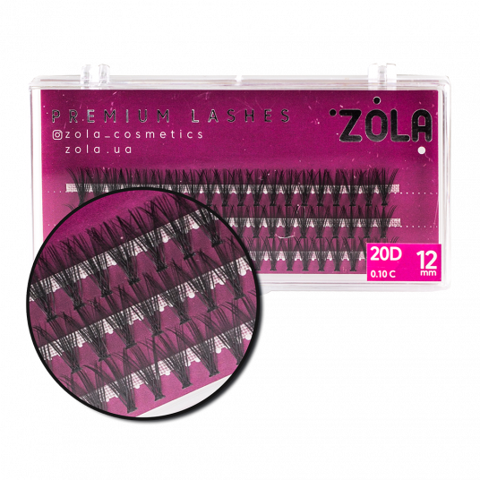 ZOLA Вії-пучки 20D 12 mm - 2