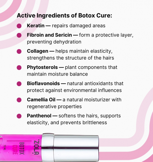 ZOLA Многофункциональное средство для бровей и ресниц BTX Cure 15 мл - 6