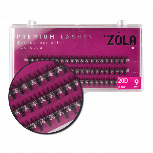 ZOLA Ресницы-пучки 20D 9 mm - 2