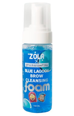 ZOLA Viktorina Vika Піна для брів очищаюча блакитна BLUE LAGOON BROW CLEANSING 150 мл