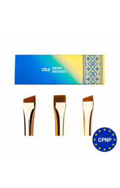 ZOLA Professional set of eyebrow brushes UKRAINIAN EDITION