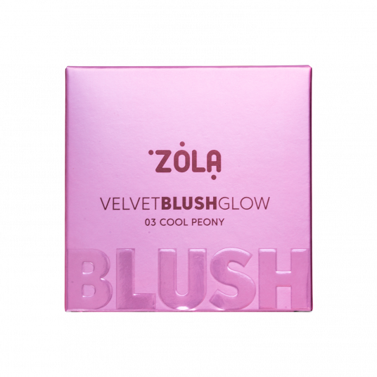 ZOLA Рум’яна Velvet Blush Glow 03 Прохолодна півонія Cool Peony - 3 ZOLA Рум’яна Velvet Blush Glow 03 Прохолодна півонія Cool Peony - 3