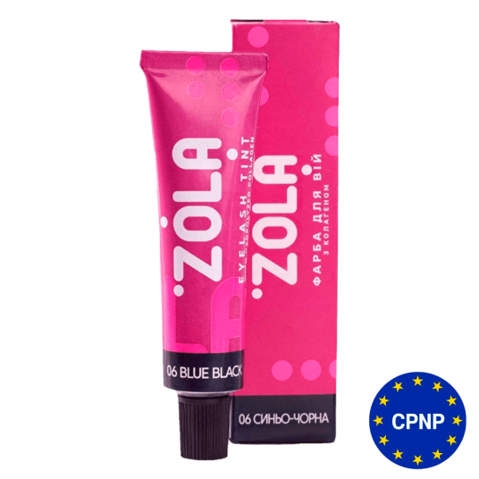 ZOLA Фарба для вій з колагеном Eyebrow Tint With Collagen 06 Blue-Black 15 мл. - 1