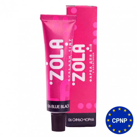 ZOLA Фарба для вій з колагеном Eyebrow Tint With Collagen 06 Blue-Black 15 мл. - 1