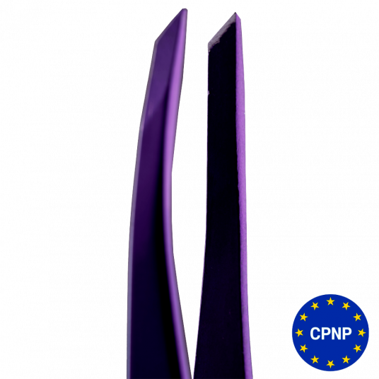 ZOLA Пинцет скошенный профессиональный для бровей VIOLET - 1