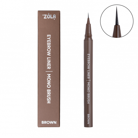 ZOLA Лайнер для брів c моно-пензлем Brown - 1