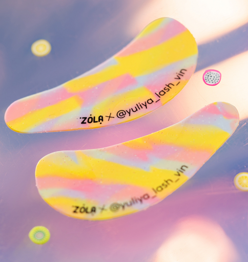ZOLA x Yuliya Lash Vin Многофункциональные силиконовые патчи Желто-розово-голубые Разводы - 2
