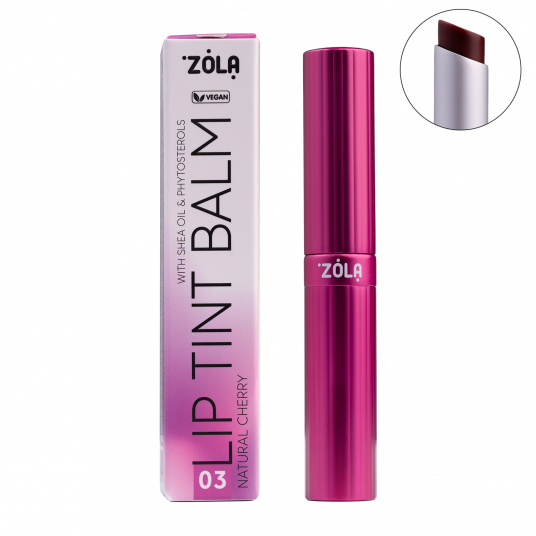 ZOLA Відтінковий бальзам для губ Lip Tint Balm (03 Cherry Natural) - 1