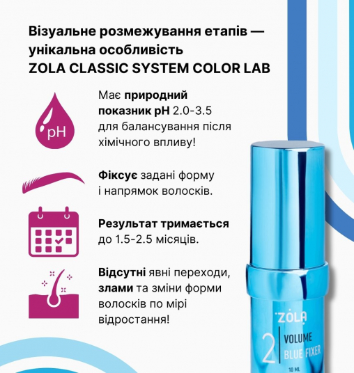 ZOLA Color Lab Состав для ламинирования 02 Volume Blue Fixer - 4