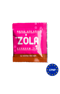 ZOLA Фарба для брів в саше з колагеном Eyebrow Tint With Collagen 02 Warm Brown 5 мл.