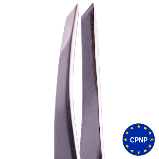 ZOLA Color Series Пінцет скошений професійний для брів SILVER - 1