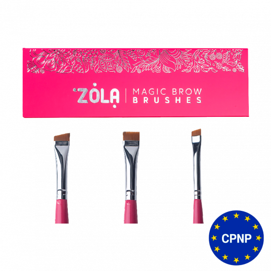 ZOLA Professional set of eyebrow brushes MAGIC BROW BRUSHES Raspberry - 1