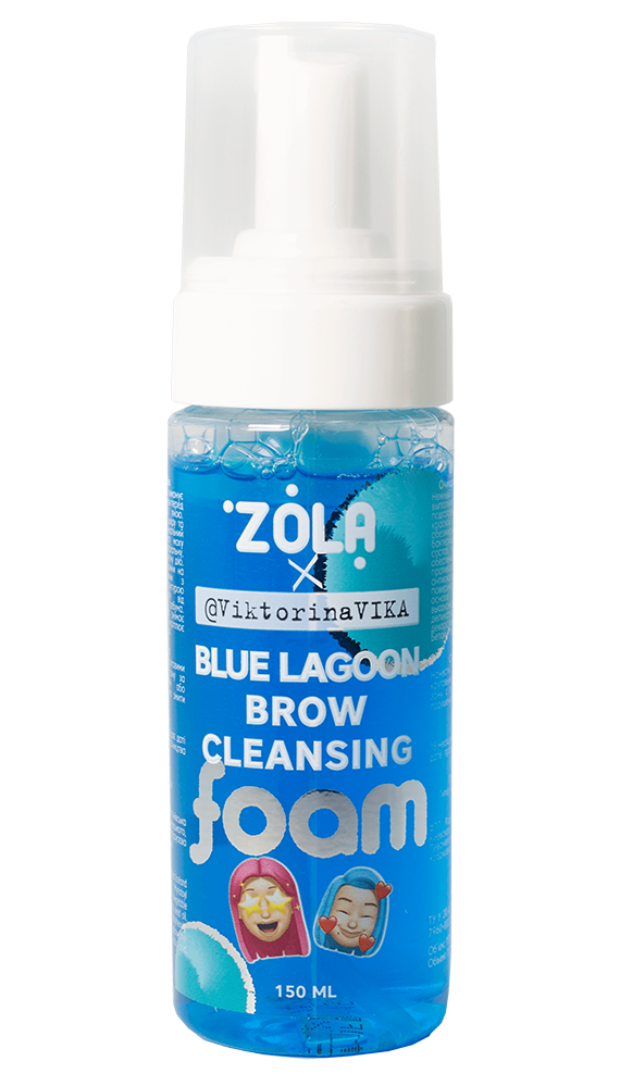 ZOLA Viktorina Vika Пена для бровей очищающая голубая BLUE LAGOON