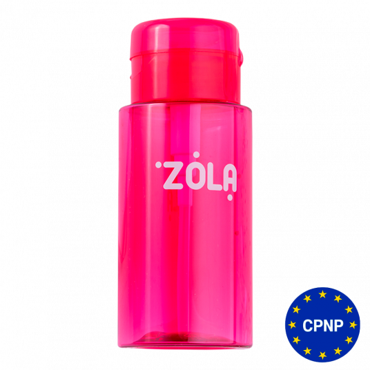 ZOLA Емкость пластиковая для жидкости с помпой-дозатором (Розовая) - 1