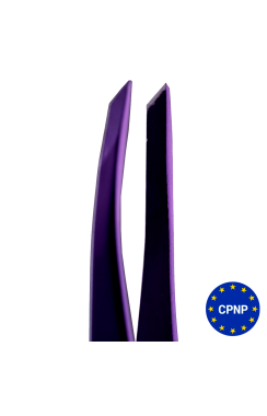 ZOLA Пинцет скошенный профессиональный для бровей VIOLET