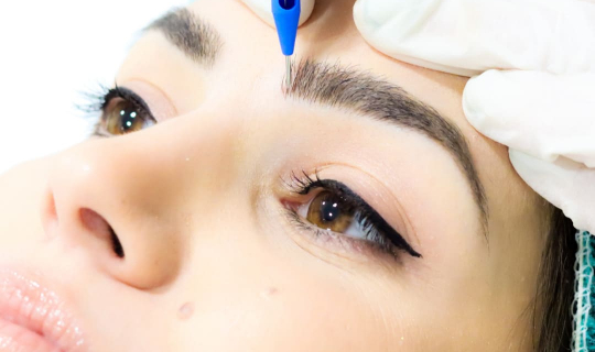 Hair-by-hair technique for eyebrows