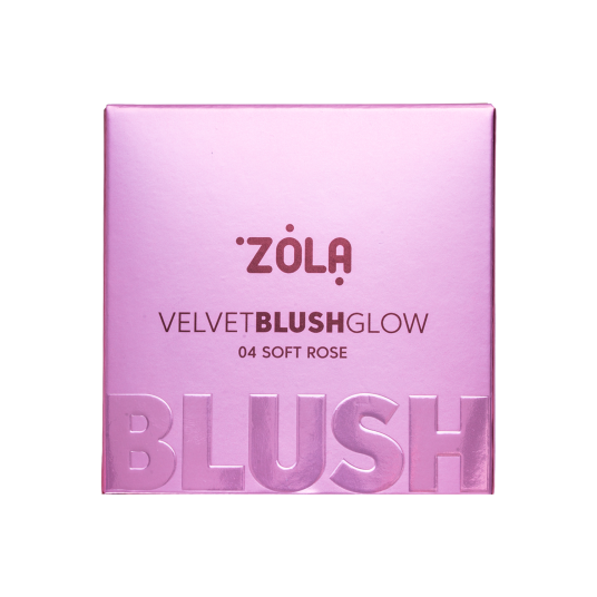 ZOLA Румяна Velvet Blush Glow 04 Нежная роза Soft Rose - 3