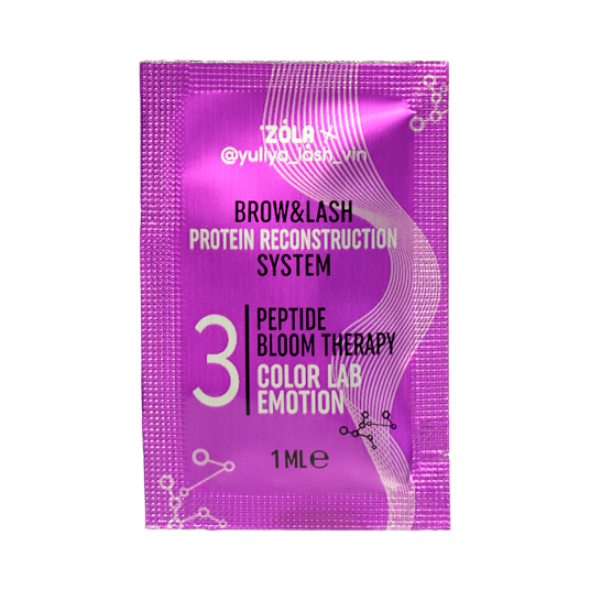ZOLA x Yuliya Lash Vin COLOR LAB EMOTION Склад для ламінування в саше 03 PEPTIDE BLOOM THERAPY (3 х 1 мл) - 1