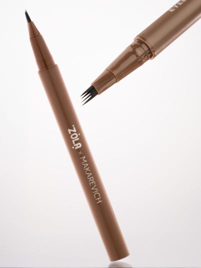 ZOLA x Makarevich Лайнер для брів з квадро-пензлем Light Brown - 4