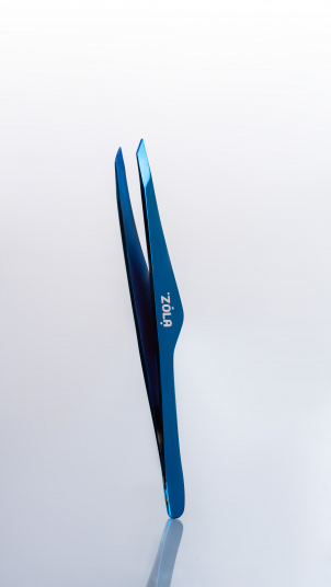 ZOLA Пінцет професійний преміум серія BLUE - 4