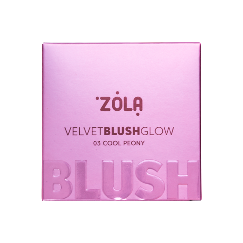 ZOLA Рум’яна Velvet Blush Glow 03 Прохолодна півонія Cool Peony - 3