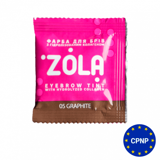 ZOLA Фарба для брів в саше з колагеном Eyebrow Tint With Collagen 05 Graphite 5 мл. - 1
