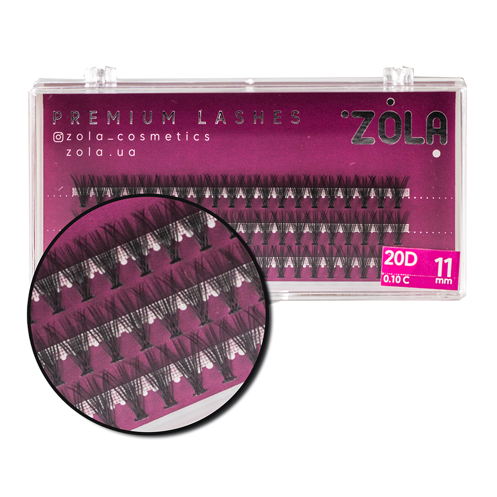 ZOLA Вії-пучки 20D 11 mm купити в офіційному інтернет-магазині ZOLA
