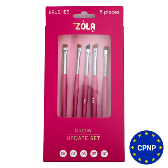 ZOLA Набір пензлів для брів – Brow Update Set (5 шт) - 1